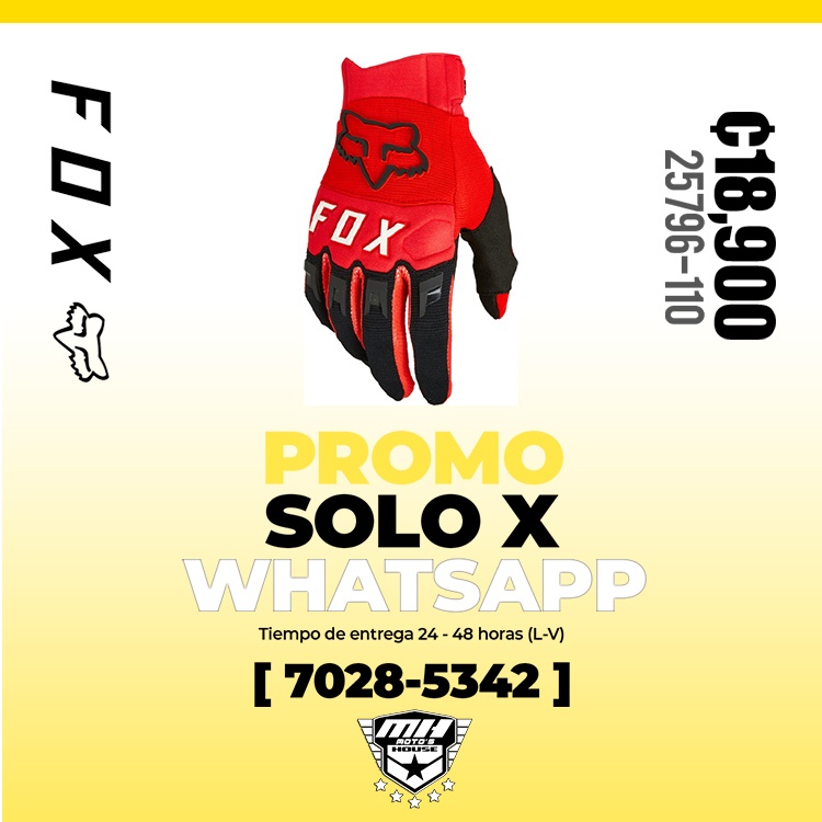 guantes moto fox racing 25796-110 costa rica