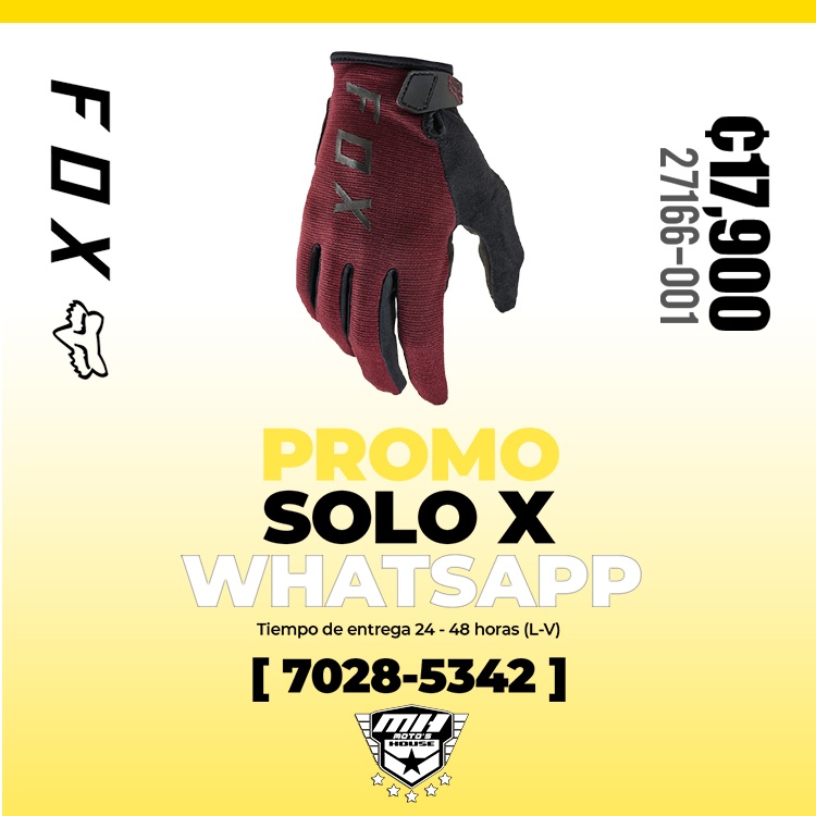 guantes moto fox racing 27166-299 costa rica
