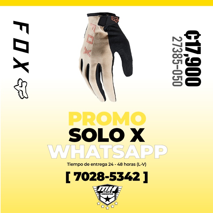guantes moto fox racing 27385-050 costa rica